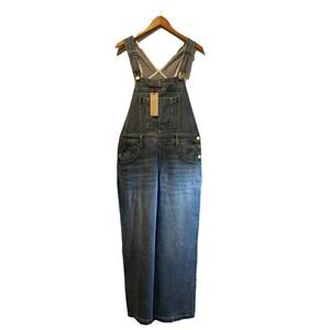 Alice and Olivia Wesson Straight Leg Dungaree Overalls Jumpsuit Denim Size 28